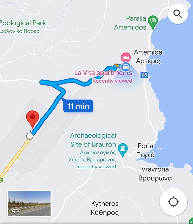 La Vita Apartments-Near Airport & Sea Artemida  Ngoại thất bức ảnh